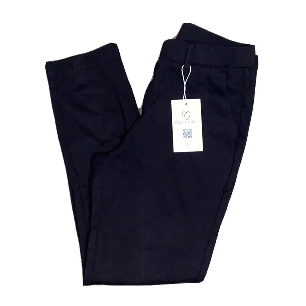 Marycrafts Womens Pull On Stretch Yoga Dress Business Work Pants Black‎ Sz 2 NEW